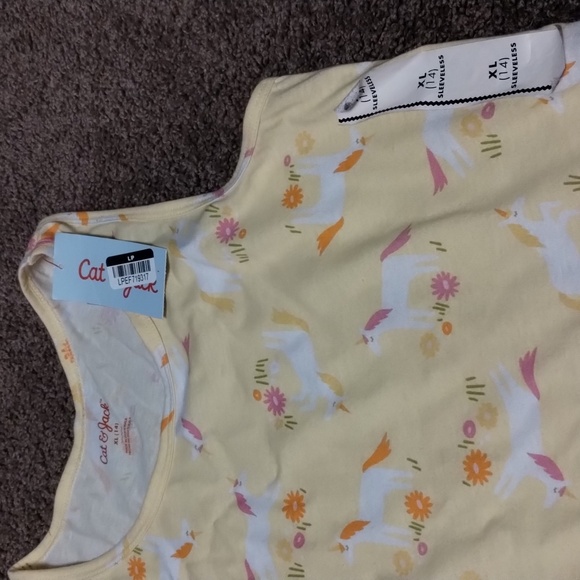 Cat & Jack girls size XL (14) girls unicorn sleeveless top tank top shirt - Picture 2 of 5